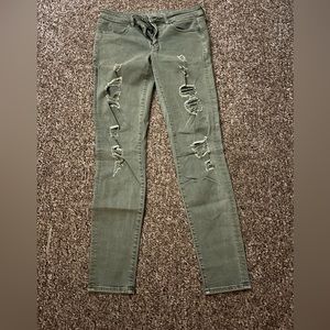 American Eagle Green Jeggings